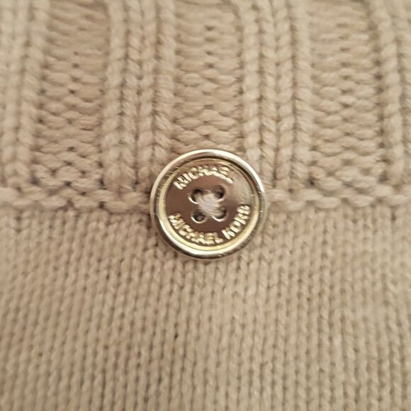 MICHAEL Michael Kors Camel Knit Button Cardigan Size Small - Picture 6 of 7